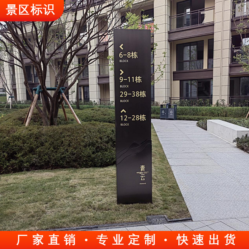 户外指示牌标牌导视牌导向牌立牌停车场指引牌精神堡垒厂家广告架