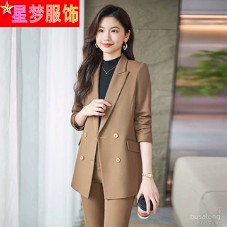 职业西装套装女秋冬季2023商端职业装正装气质长款西服外套工作服