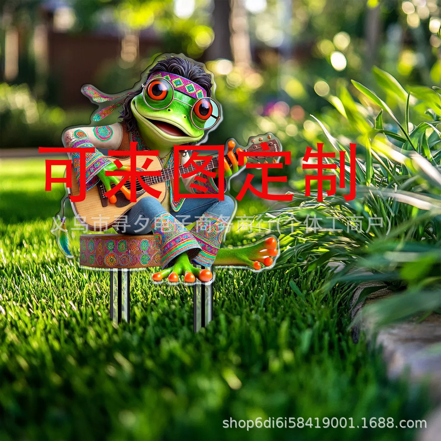 Акриловая цветная печать ремесла двор газон цветочный горшок декоративный плагин трансграничная амазонка