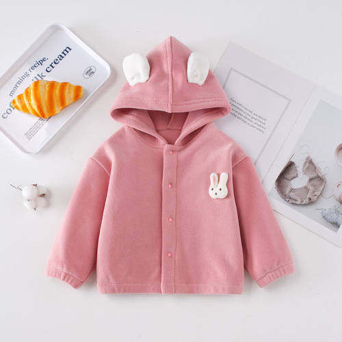 Children's Hooded Jacket Baby Cartoon Style 2025 Girls' Cartoon Spring and Autumn Season Puffer Jacket