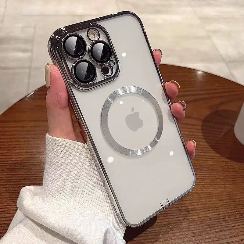 Tapón antipolvo plateado de succión magnética con película para lentes owl