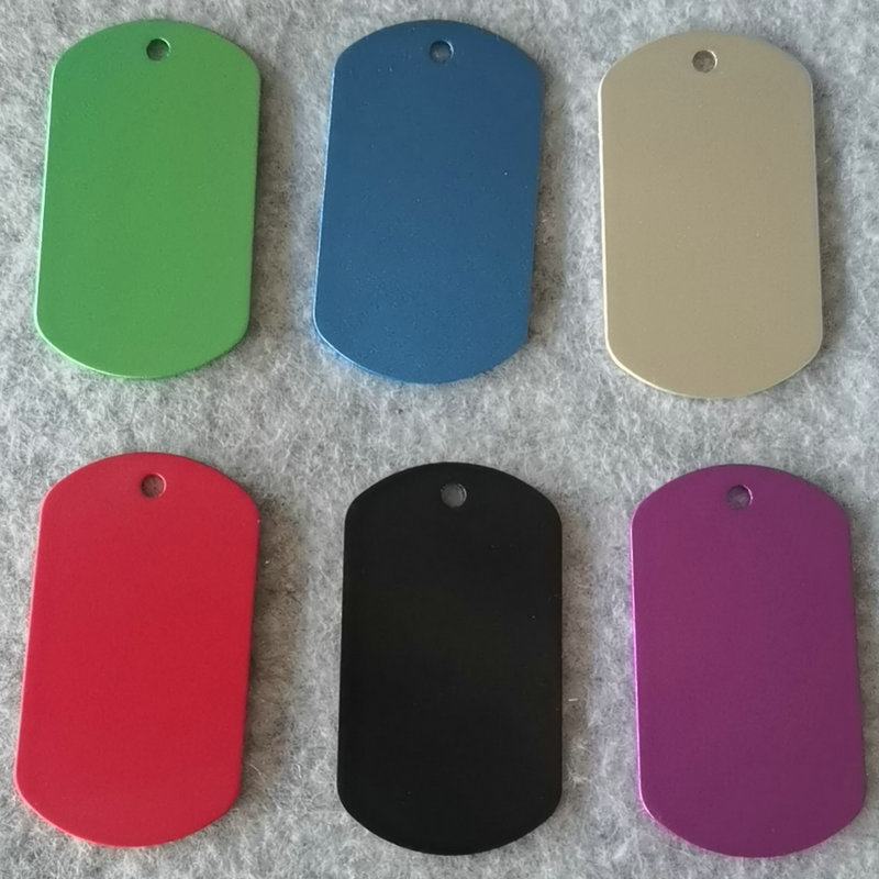 批发铝合金狗牌空白军牌可刻字氧化铝片宠物金属吊牌圆形金属牌