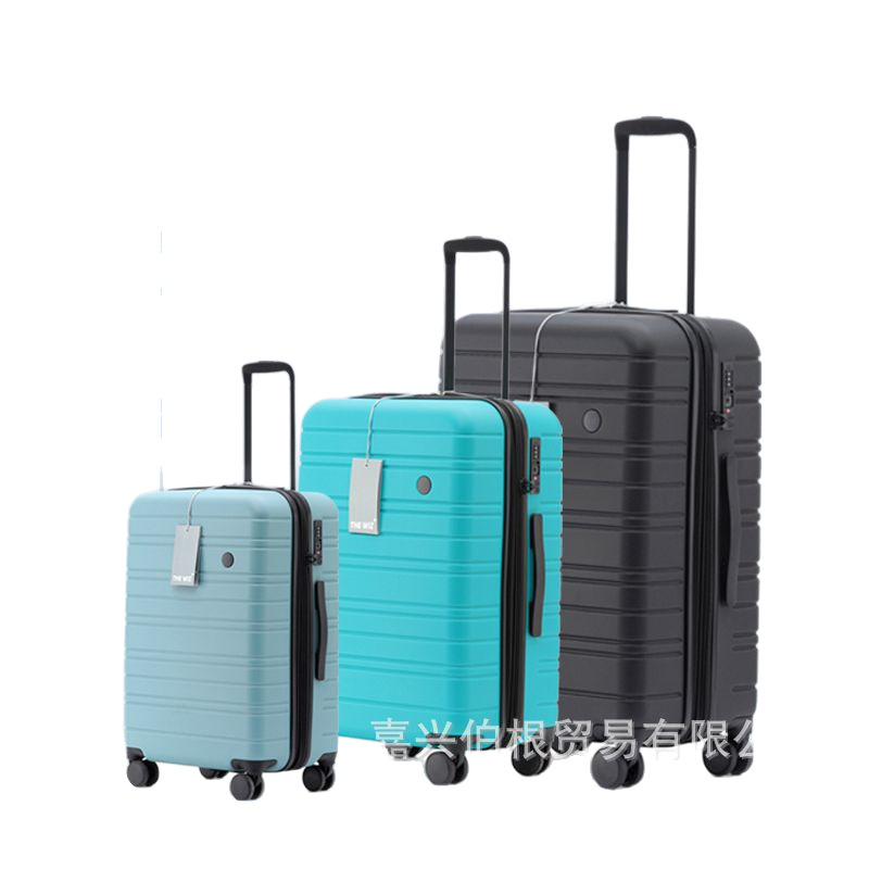 Maleta trolley de comercio exterior de exportación, maleta de tres piezas, maleta de gran capacidad para estudiantes masculinos y femeninos, maleta con capa de expansión