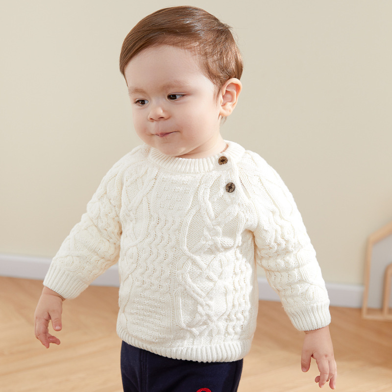 [Desgaste a juego] bebé suéter forrado de lana traje de invierno Niño engrosado niña lindo otoño e invierno Bebé cálido