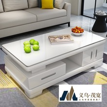 现代简约钢琴烤漆茶几桌钢化玻璃面家用客厅小户型茶几电视柜组合