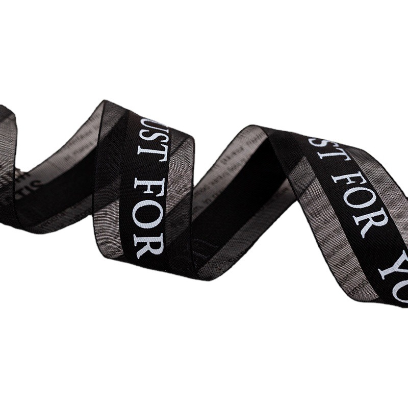 Cinta de embalaje de flores Inglés regalo de impresión para hornear pastel de embalaje cinta tienda de flores 2,5 cm cinta de nieve