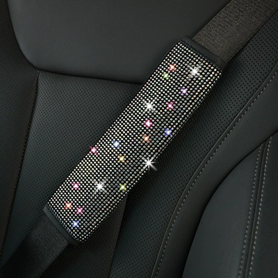 Safety Belt Protector for | Seat belt shoulder pad - ab-colored-diamond-ordinary-style-1-pack