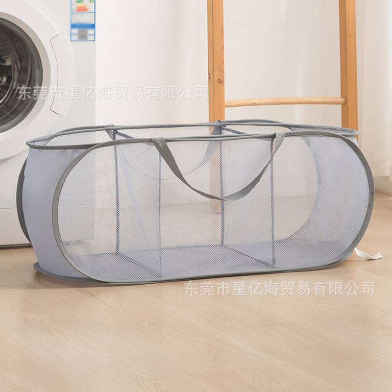 跨境可折叠脏衣篮家用布置物衣物脏衣服脏衣篓分格洗衣篮杂物收纳|undefined