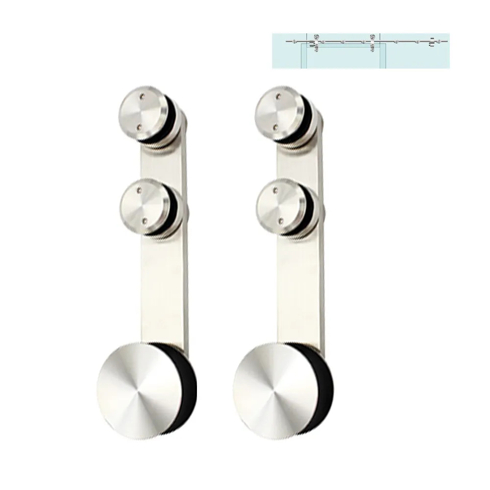 Polea colgante de puerta corredera de vidrio americano personalizado de acero inoxidable 304 rueda colgante de puerta corredera de vidrio de ducha hardware de puerta corredera