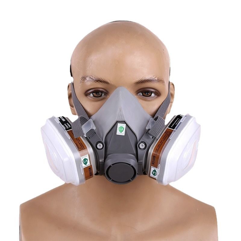 Máscara protectora para pintura en aerosol con filtro de caucho al por mayor transfronterizo Máscara de gas industrial 6200