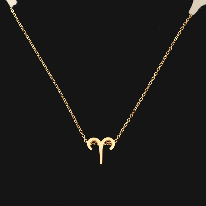 Fashion Constellation Titanium Steel Handmade Pendant Necklace 1 Piece