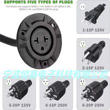 ��ʽ5��1���L�� 12AWG��ˮ�Դ���� 15A 125V NEMA 5-15R ���L��