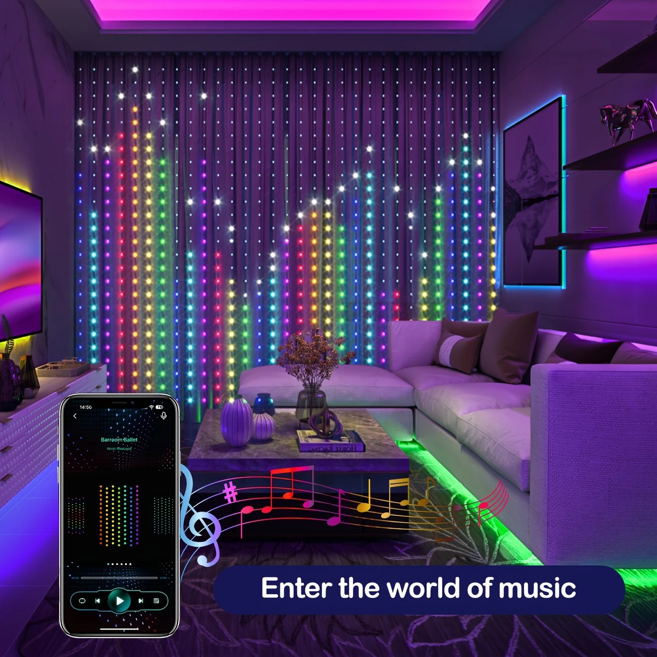 Nuevas luces de hilo de cuero transfronterizas, luces de cortina, luces de Navidad de cadena, luces decorativas, luces LED de cadena, luces de Navidad de vacaciones USB