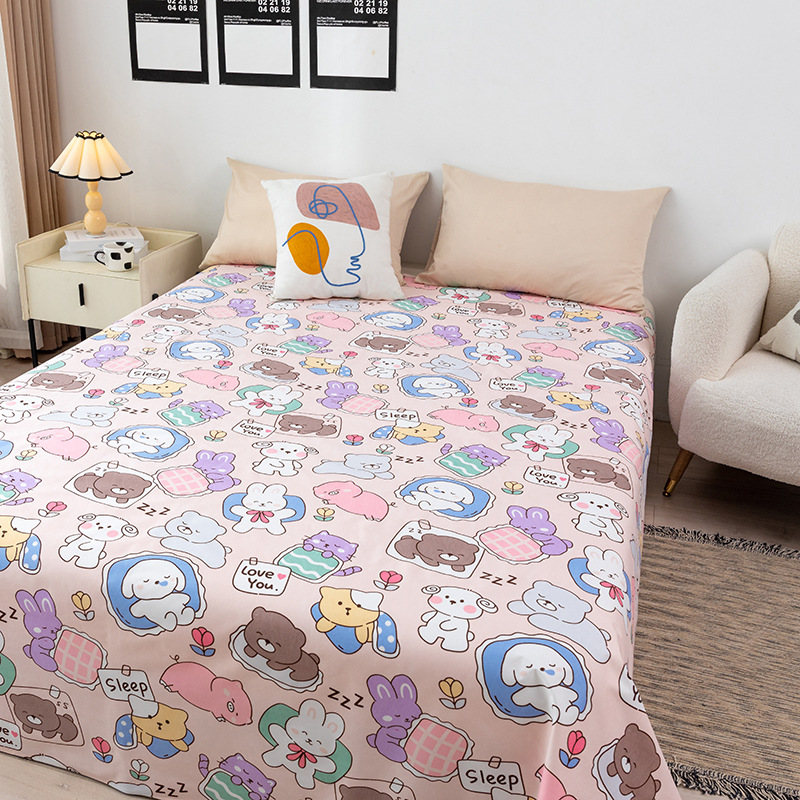 Factory wholesale new foreign trade Amazon TPU waterproof sheets single polyester anti-dirty urine-proof sheets machine washable