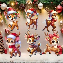 跨境新款万圣节可爱动物小鹿车载挂件亚克力汽车后视镜装饰品礼物