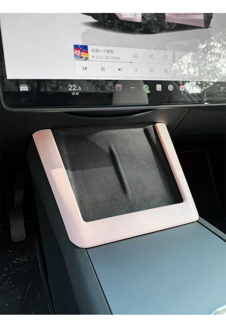 Suitable for Tesla's New Version of Model Y/3 Central Control Wireless Charging Trim Protective Cover Interior Accessories Color Change