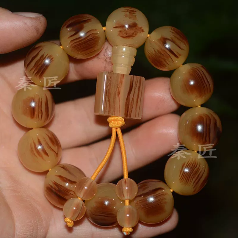 Браслет из натурального тибетского рога яка, четки из рога Будды, ручной работы из тибетского шелка, для мужчин и женщин