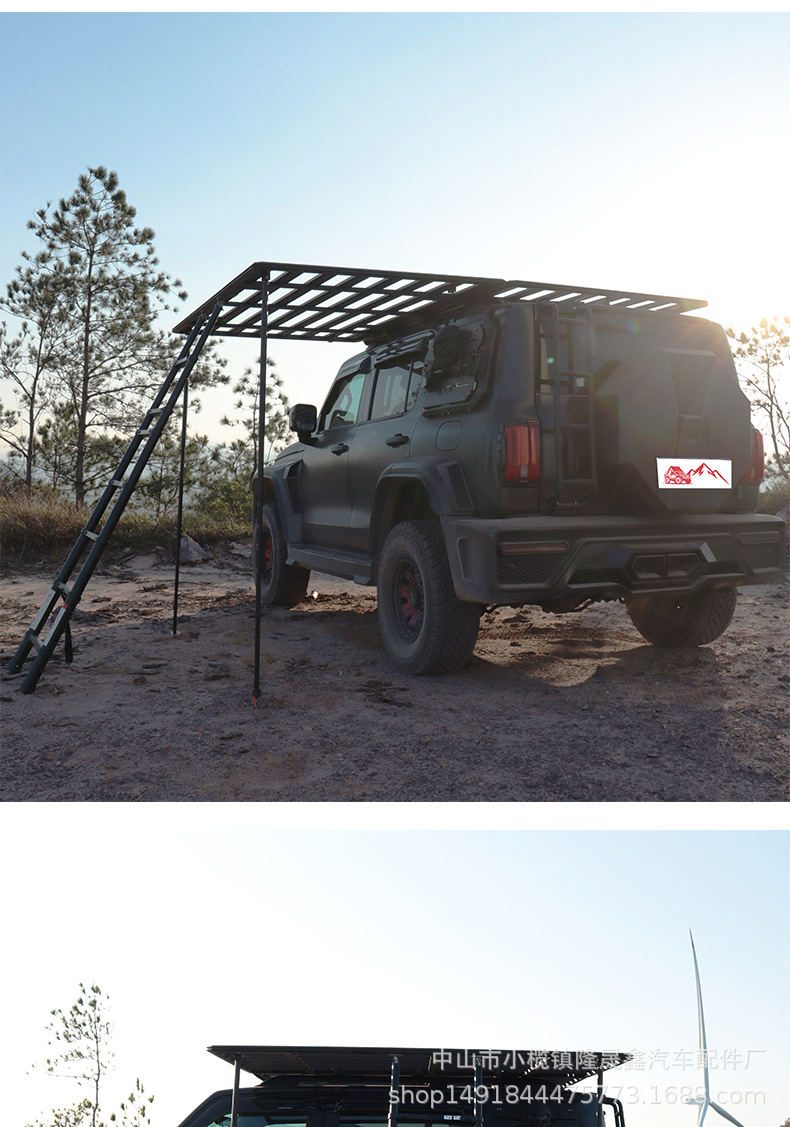 Tank 300Bj 60% off Double-Layer Roof Platform Luggage Rack for Outdoor Camping with One-Touch Opening