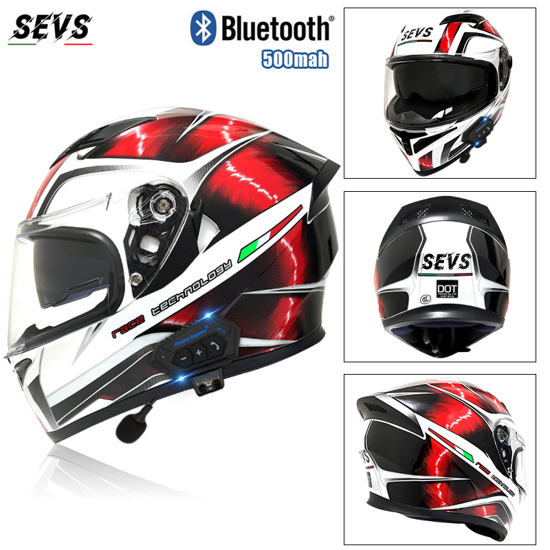 화이트 레드 허리케인 투명 미러 + 블루투스