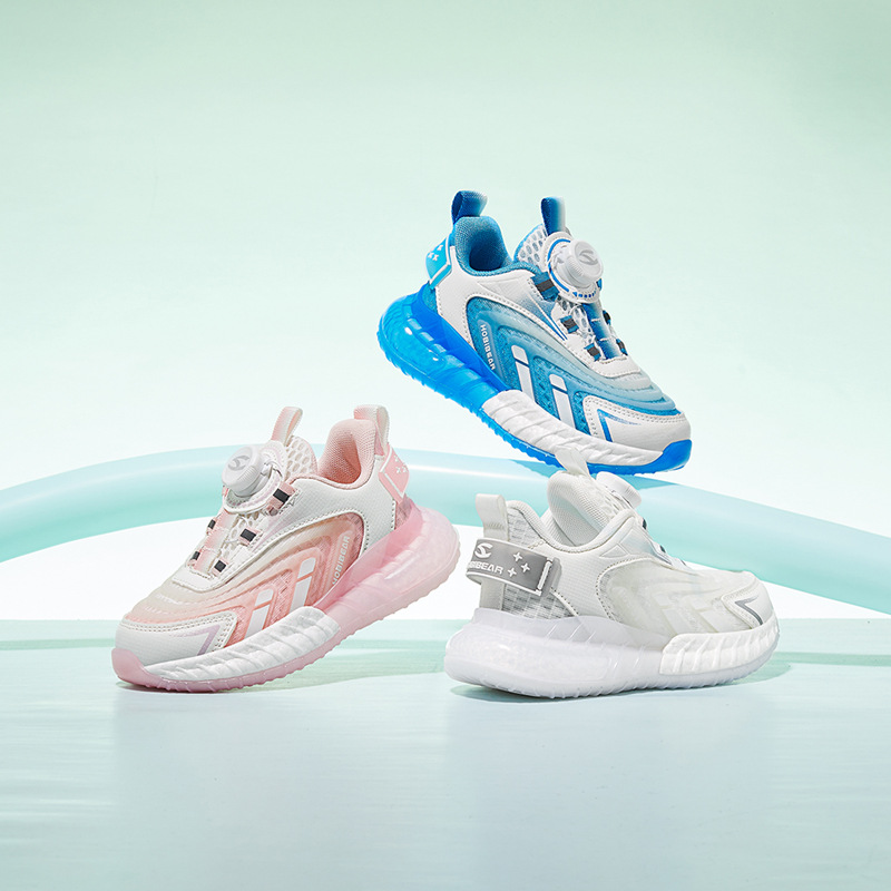 HOBIBEAR Children's Shoes Summer New Boys' Breathable Single Mesh sneaker Lightweight Girls' Swivel Button Sandals for Direct Sale