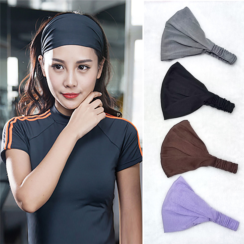 Extra Wide Headband - Covers Gray Hair, Non-Slip Sports Headband, Yoga Fitness Sweat-Absorbent Headband, Thin Women's Headband