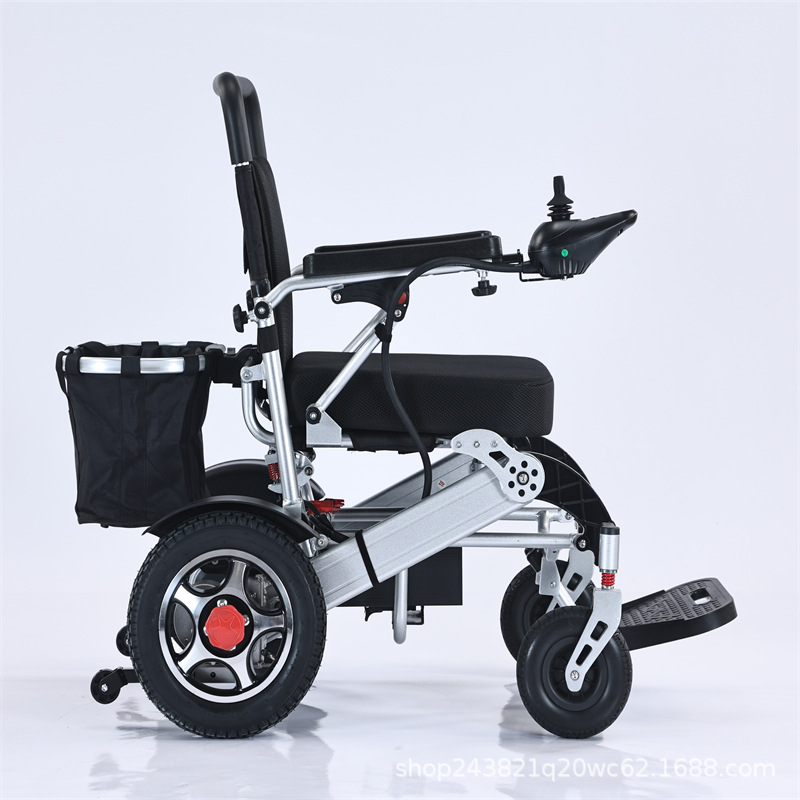 Customized Electric Wheelchair, Cross-Border Aluminum Alloy Model, Fully Automatic Foldable Mobility Scooter for the Elderly and Disabled, Lightweight and Foldable