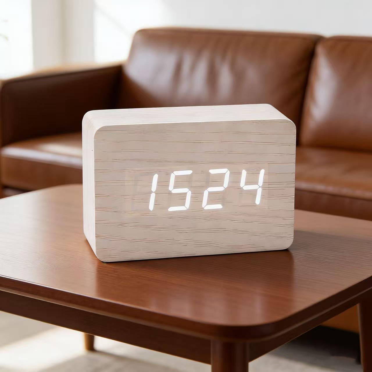 9013 lámpara blanca de madera blanca - rectangular