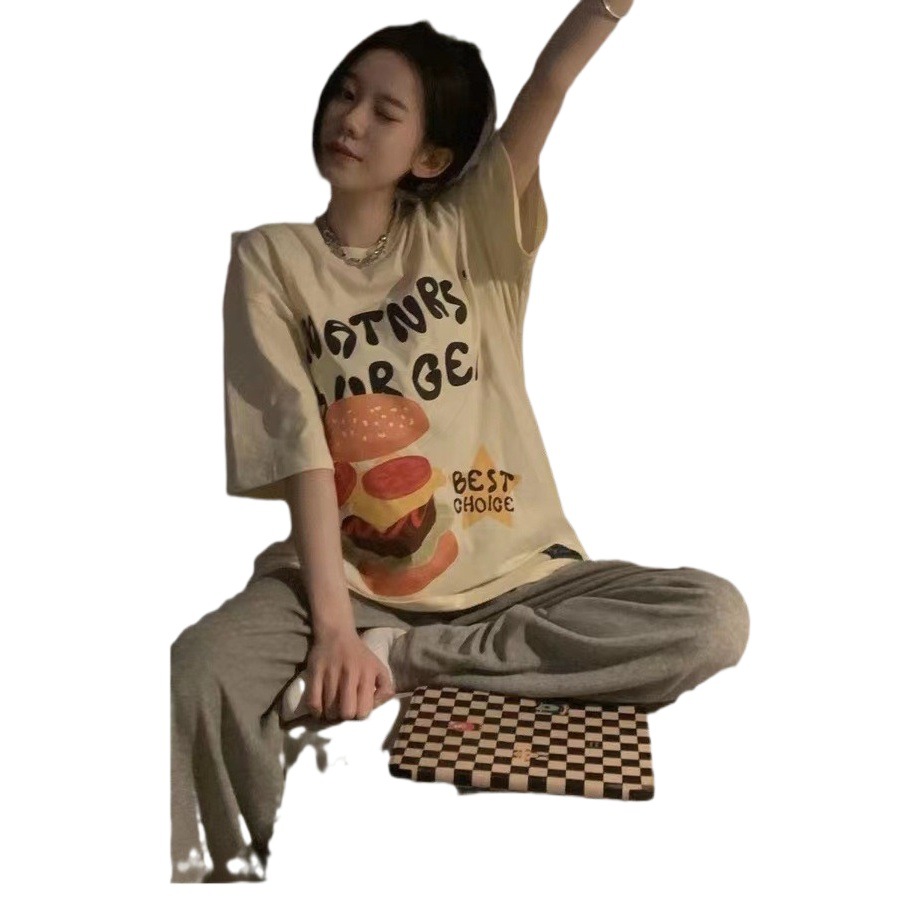 Pijamas ropa exterior de verano para mujer Pantalones de manga corta estilo ins ropa para el hogar puede salir delgada primavera casual y traje de otoño más tamaño image 1