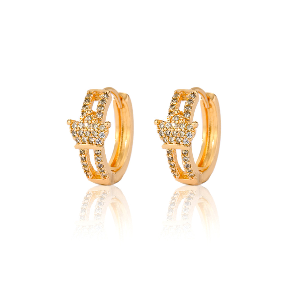 8g Weight Copper Ear Needle Material Zircon Inlay Material Earrings Classification 1 Pair Quantity Daily Occasion Copper Material Heart Shape, Crown, Rhombus Pattern Women's Gender Inlay Design Casual, Simple Style Style 1 Pair Casual Simple Style Heart Shape Crown Rhombus Inlay Copper Zircon Earrings 27