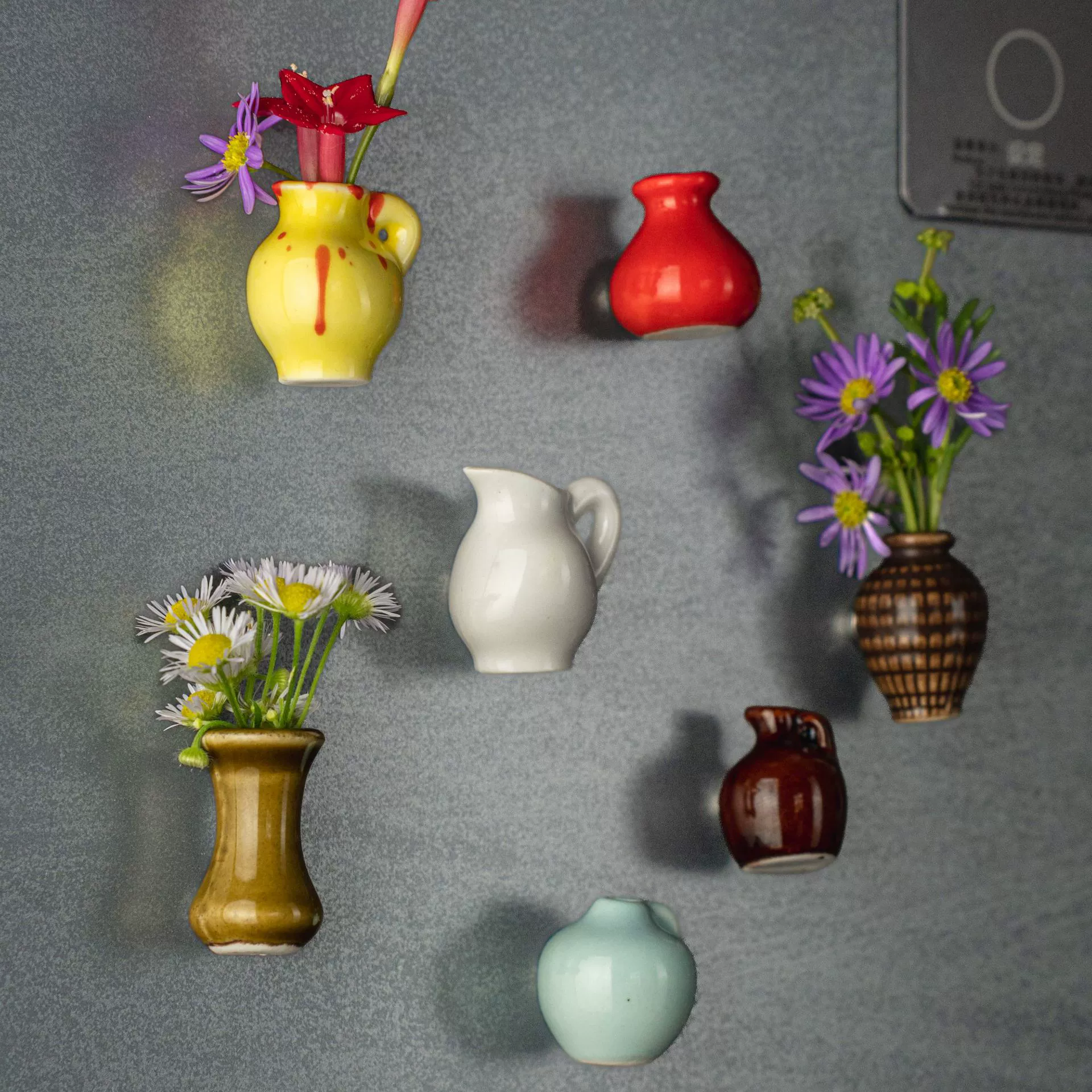 Керамическая мини-ваза Jingdezhen, магнитная наклейка на холодильник, флористика, маникюр на кончиках пальцев, декоративные предметы для холодильника