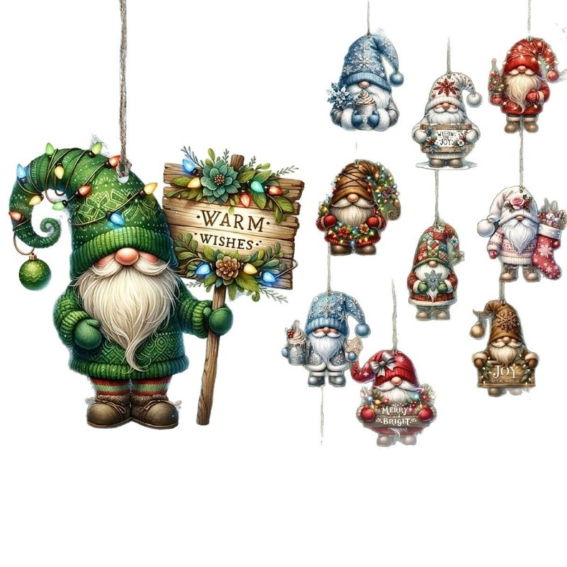 クロスボーダークリスマス木製ノーム装飾ペンダントクリスマスツリー装飾品クリスマスパーティーパーティーアクセサリー|undefined