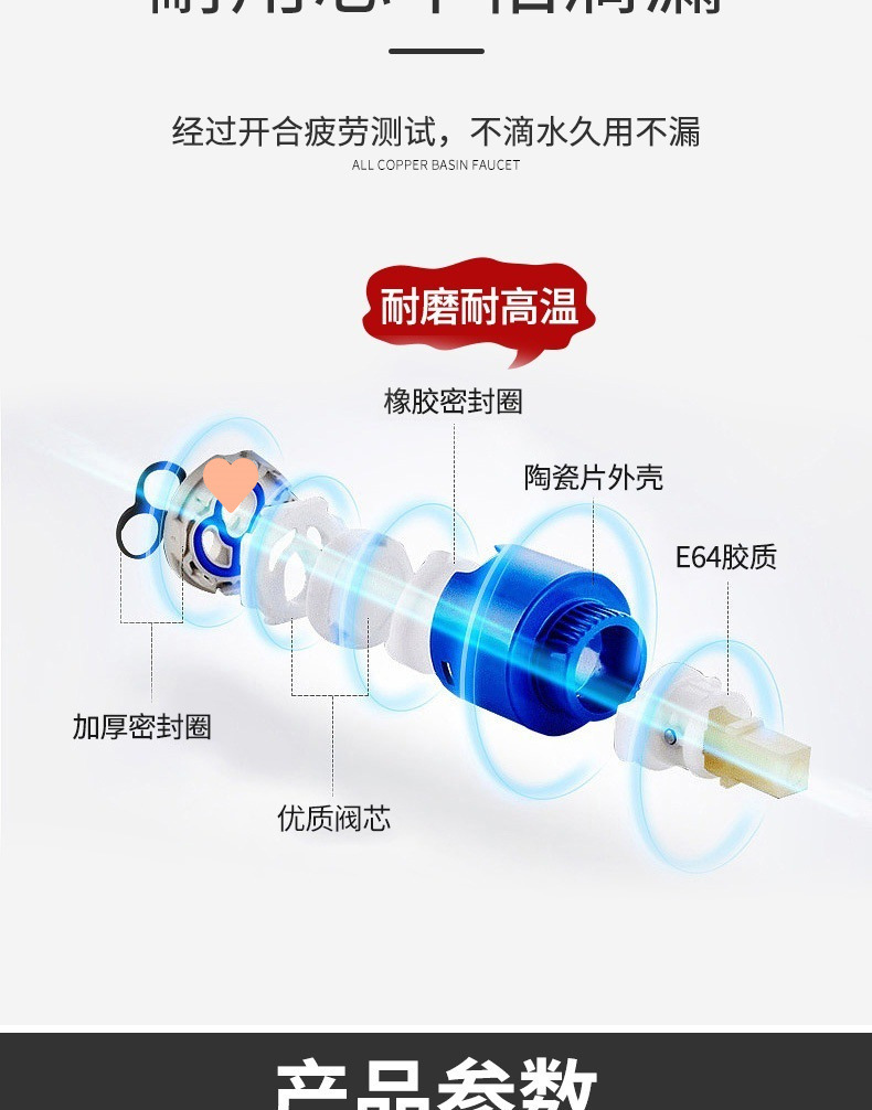 Copper single-hole washbasin faucet, hot and cold bathroom, hot and cold washbasin, bathroom washbasin, single cold faucet undefined