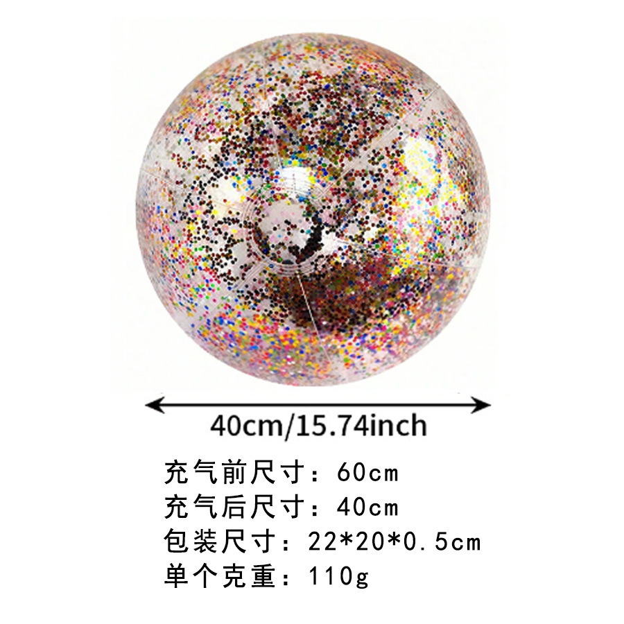 クロスボーダースポットインフレータブルビーチボール屋外水透明ボール PVC カラースパンコールボール子供用水のおもちゃ