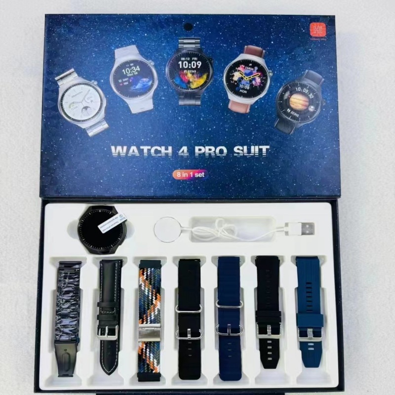 Reloj Inteligente Popular Transfronterizo Watch4ProSuit, Juego 7 en 1, Pantalla Redonda de Alta Definición, Reloj Inteligente Huaqiangbei