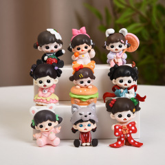 バブルマートシスターシリーズかわいいベビーフィギュアブラインドボックスおもちゃ diy 携帯電話チェーンキーホルダージュエリーペンダント