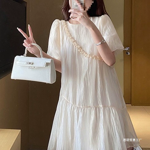 Французское шифоновое платье, лето 2025, новая женская утягивающая юбка в миниатюрном стиле