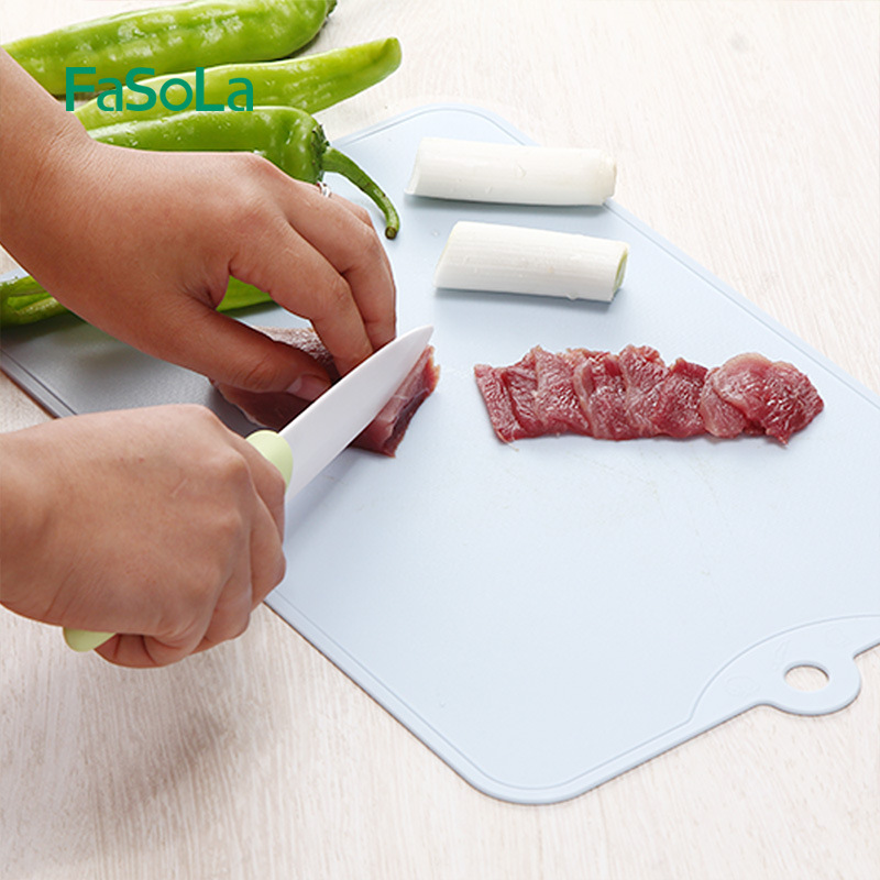 FaSoLa食品级PP厨房切菜板家用防滑轻薄塑料案板可挂式分类砧板