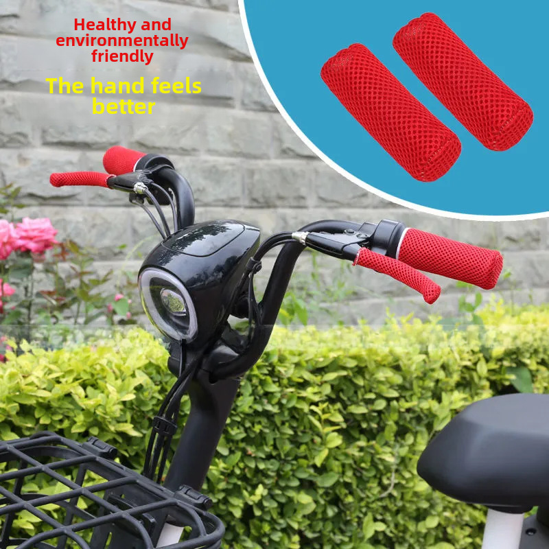 Ny sommar Ice Silk Elbilshandtagsset Eltrehjuling Motorcykelhandtagsset Svettabsorberande Andningsbart Universal Generation Hår_voghion.com
