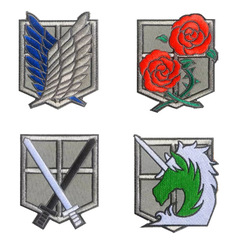 喬盛進擊的巨人刺繡魔術貼士氣章徽章動漫自由之翼3D刺繡貼章臂章