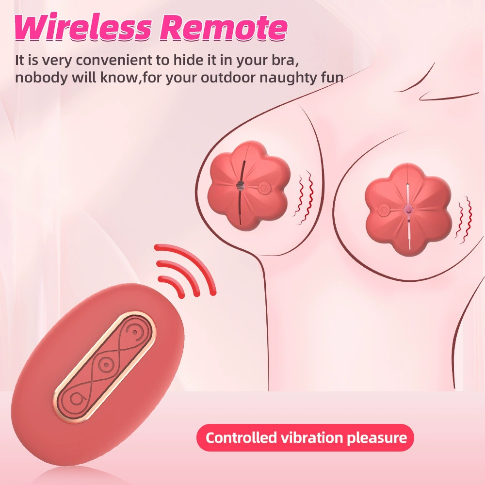 Латексный зажим-убер vibrator (Misi) с беспроводным пультом, дизайн с клипсой на груди, портативный и скрытый