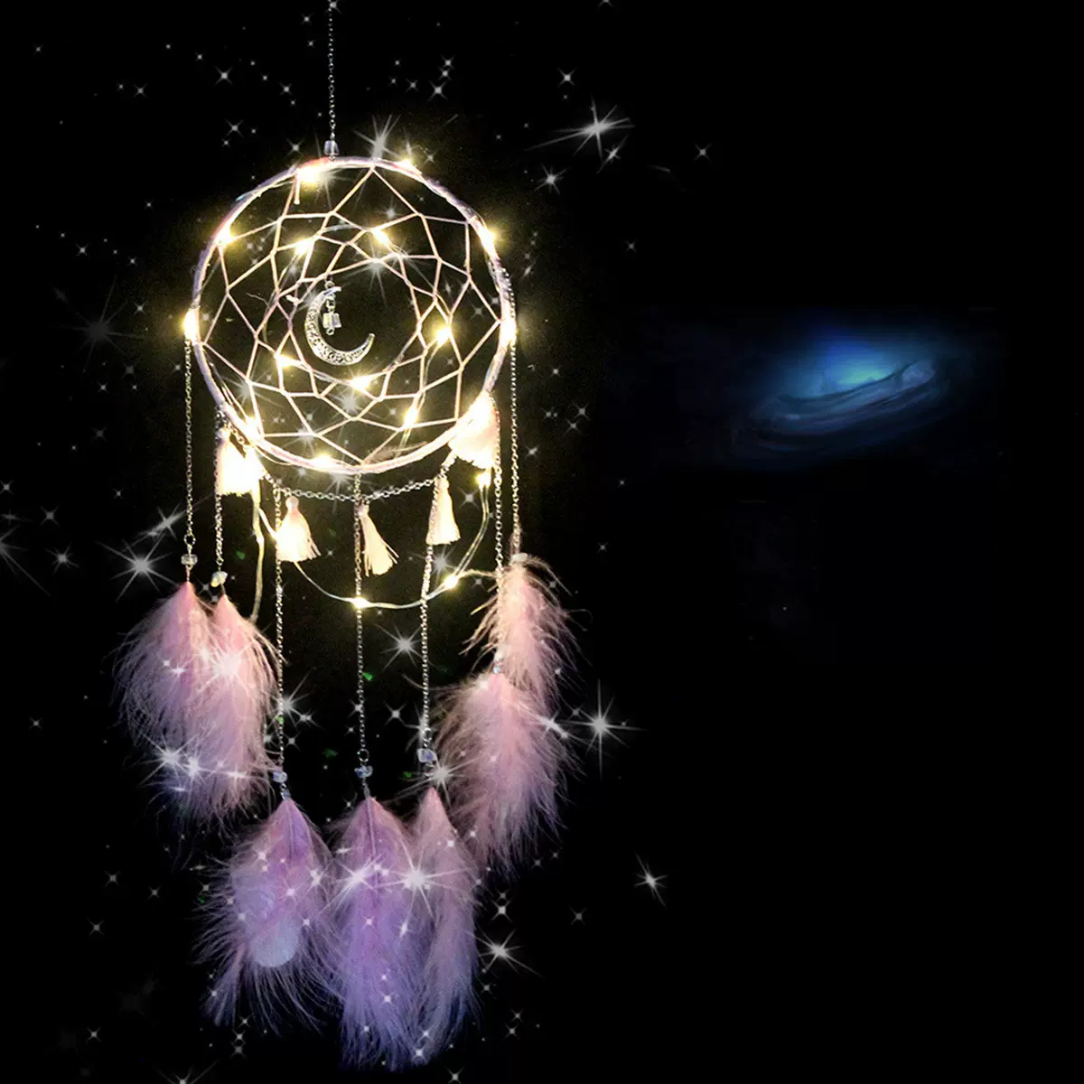 清新少女房间装饰捕梦网挂饰家居民宿装饰挂件空中吊饰捕梦网风铃