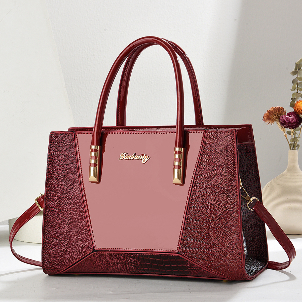 Bolso de mujer nuevo bolso de hombro de gran capacidad temperamento bolso de madre de cuero suave bolso de mujer de viaje de moda puede ser mensajero