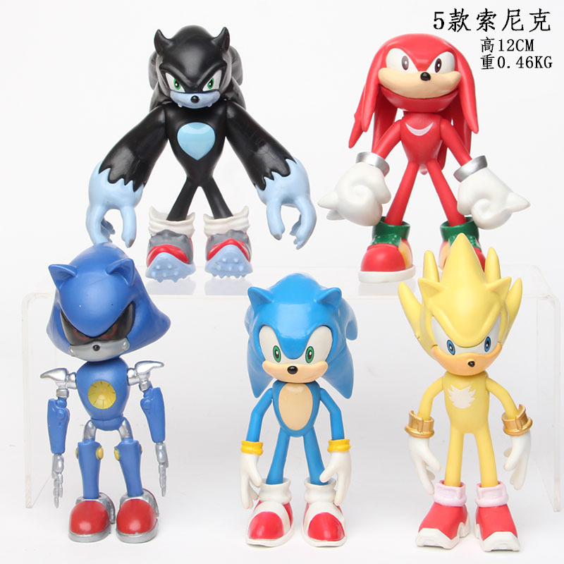 Nuevo Sonic Boy SuperSonic Mouse 10 juegos de PSP Muñecas Adornos de figuras Modelo de muñeca de micro paisaje