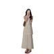 French Retro Gentle Style Heavy Industry Hollow Crochet Fake Two-piece Pleated Sleeveless Vest dress Women's Elegant Long Dress