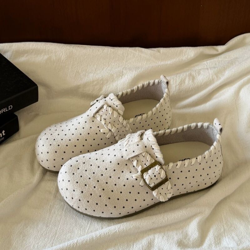 2026 New Polka Dot Birkenstock Shoes for Women, Flat Closed-Toe Slippers, Soft Sole, Non-Slip, Versatile Casual Mary Jane Shoes 2026 New Polka Dot Birkenstock Shoes for Women, Flat Closed-Toe Slippers, Soft Sole, Non-Slip, Versatile Casual Mary Jane Shoes