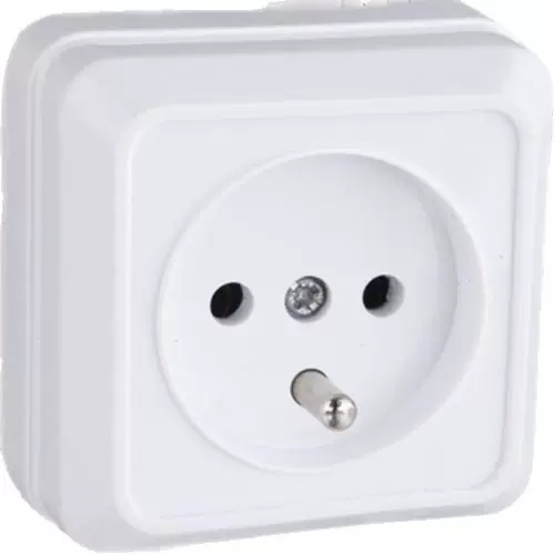 跨境法式深插欧标德标墙壁电源面板插座俄罗斯明装一位法标插座