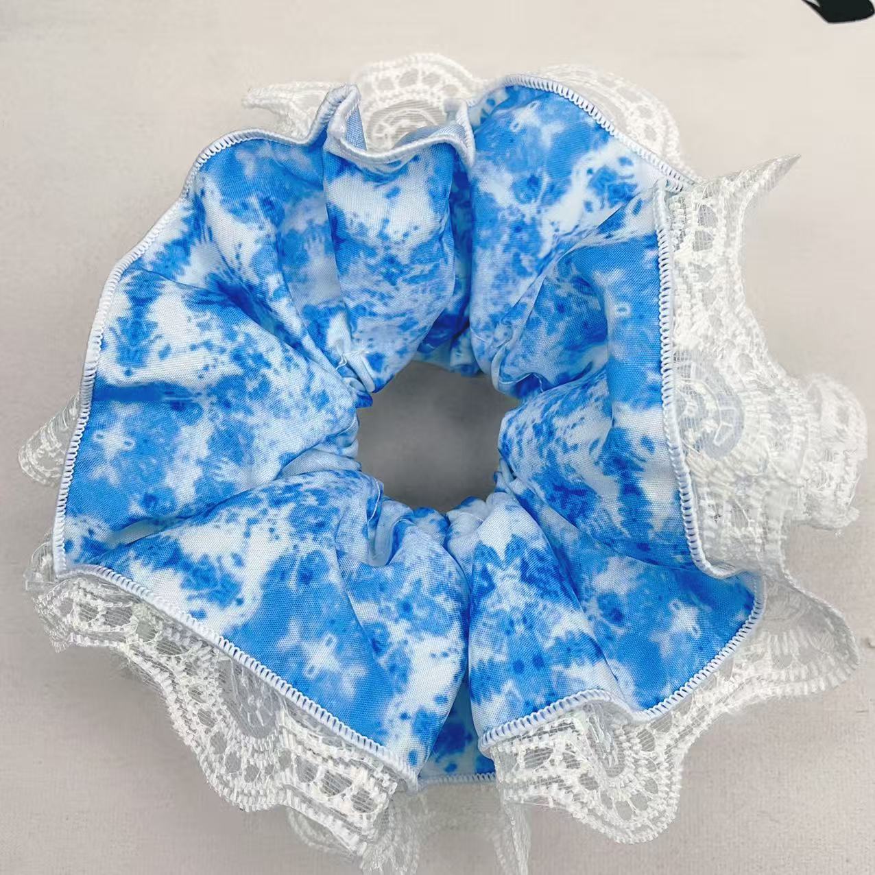 Dali Lijiang Ancient City Printed Fabric Elastic Hair Tie for Children and Adults