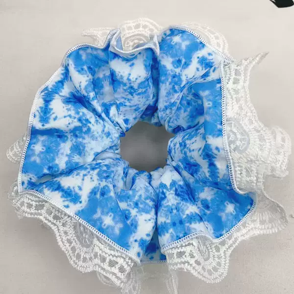 Dali Lijiang Ancient City Printed Fabric Elastic Hair Tie for Children and Adults