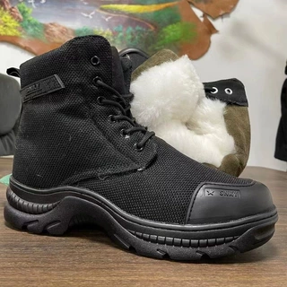 冬季羊毛雪地靴男东北皮毛一体棉靴加厚保暖防水防滑防寒棉鞋劳保