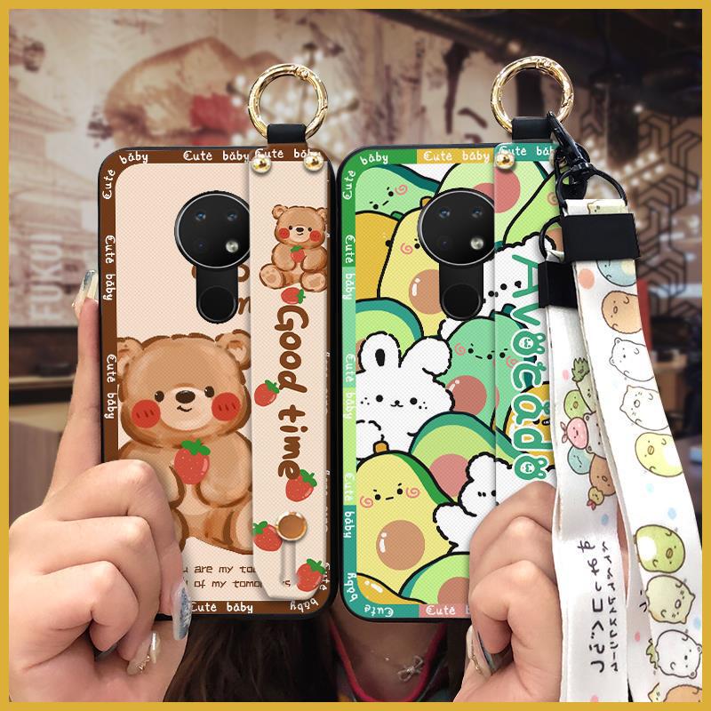 Suitable for Nokia mobile phone shell cartoon trend dustproof lanyard couple youth cooling ring silicone cartoon